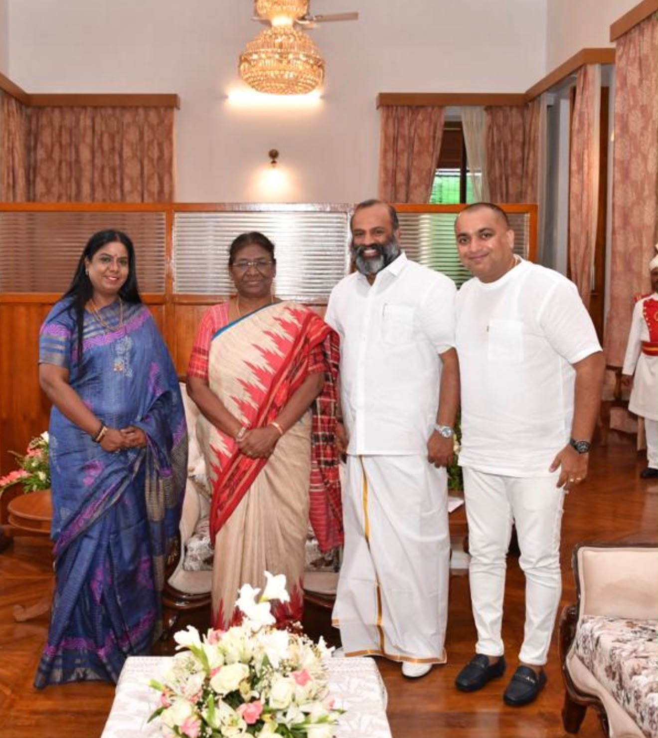 Mr. P.K. Preeth with the Hon'ble President of India Droupadi Murmu